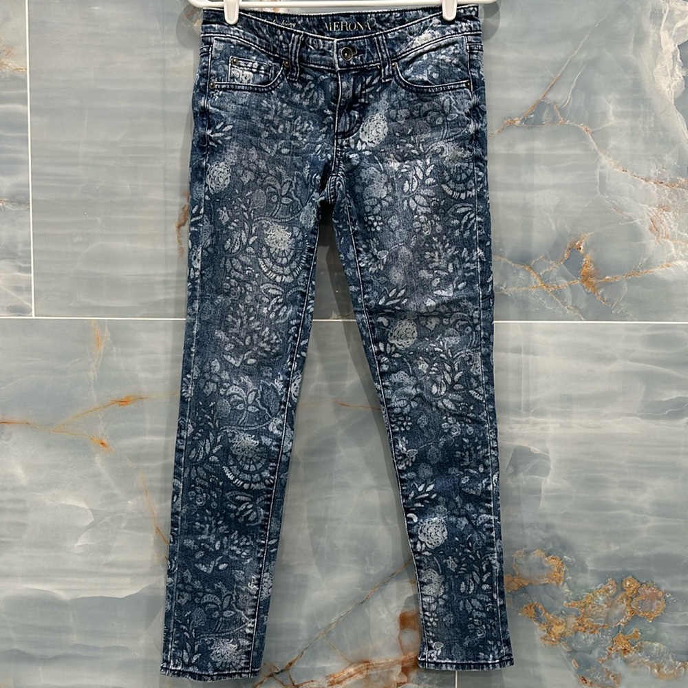 Merona skinny jeans with pattern